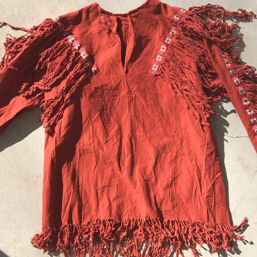 Vintage Style Aztec Fringe Shirt/Dress